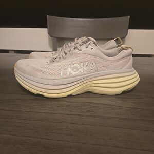 Hoka One One Bondi 8 Women's 9 B Shoes Gray And Green  Cushion